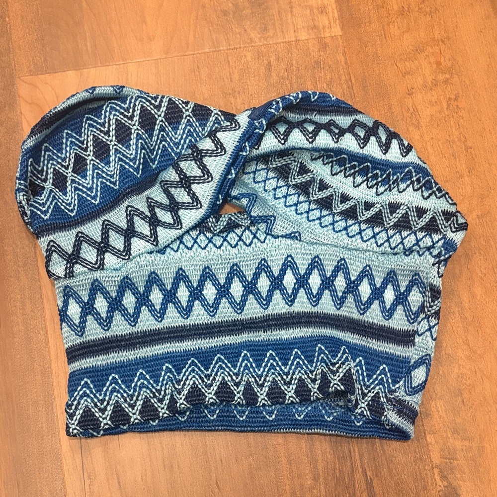 Knitted cross tube top